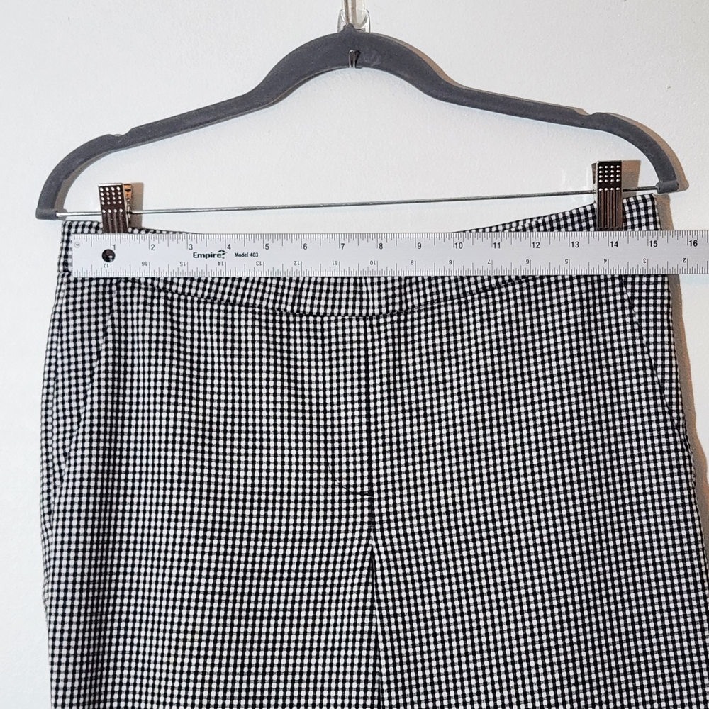 J. Jill Black and White Check Ankle Pants Size 8 - Picture 6 of 10